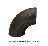 90 degree weldable elbow to suit 48.3mm outside diameter tube.