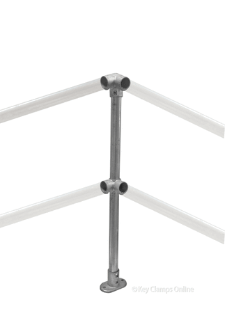 Key Clamp Handrail Kit | 90 Degree Corner Post Assembly