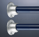 Key Clamp Handrail Kit | Wall Termination Set - 2 Round Wall Plates